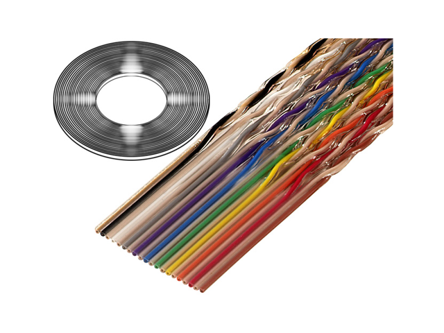 3M™ 1700/10 BA, Twisted Pair Flachbandkabel, 10-polig, 1700 Serie,  Litzenleiter, 1,27 mm, Farbcodiert, 30,5 m/Rolle