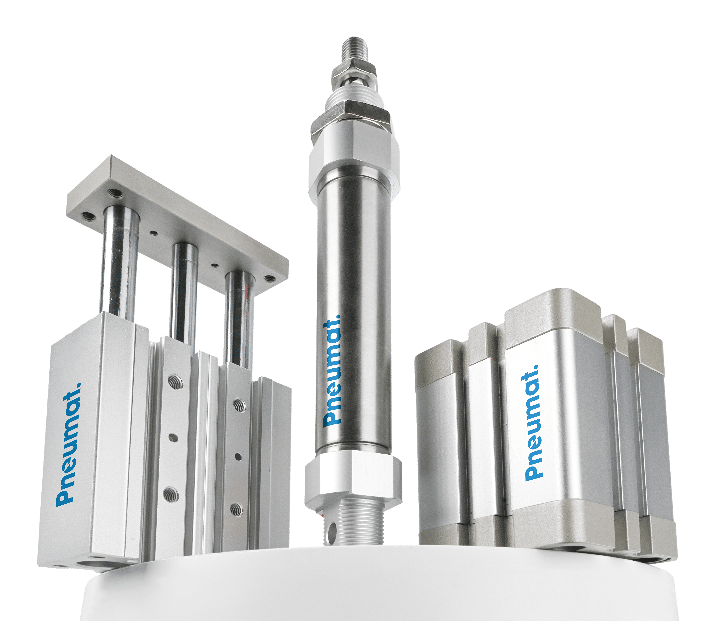 A diverse range of Pneumat brand actuators.