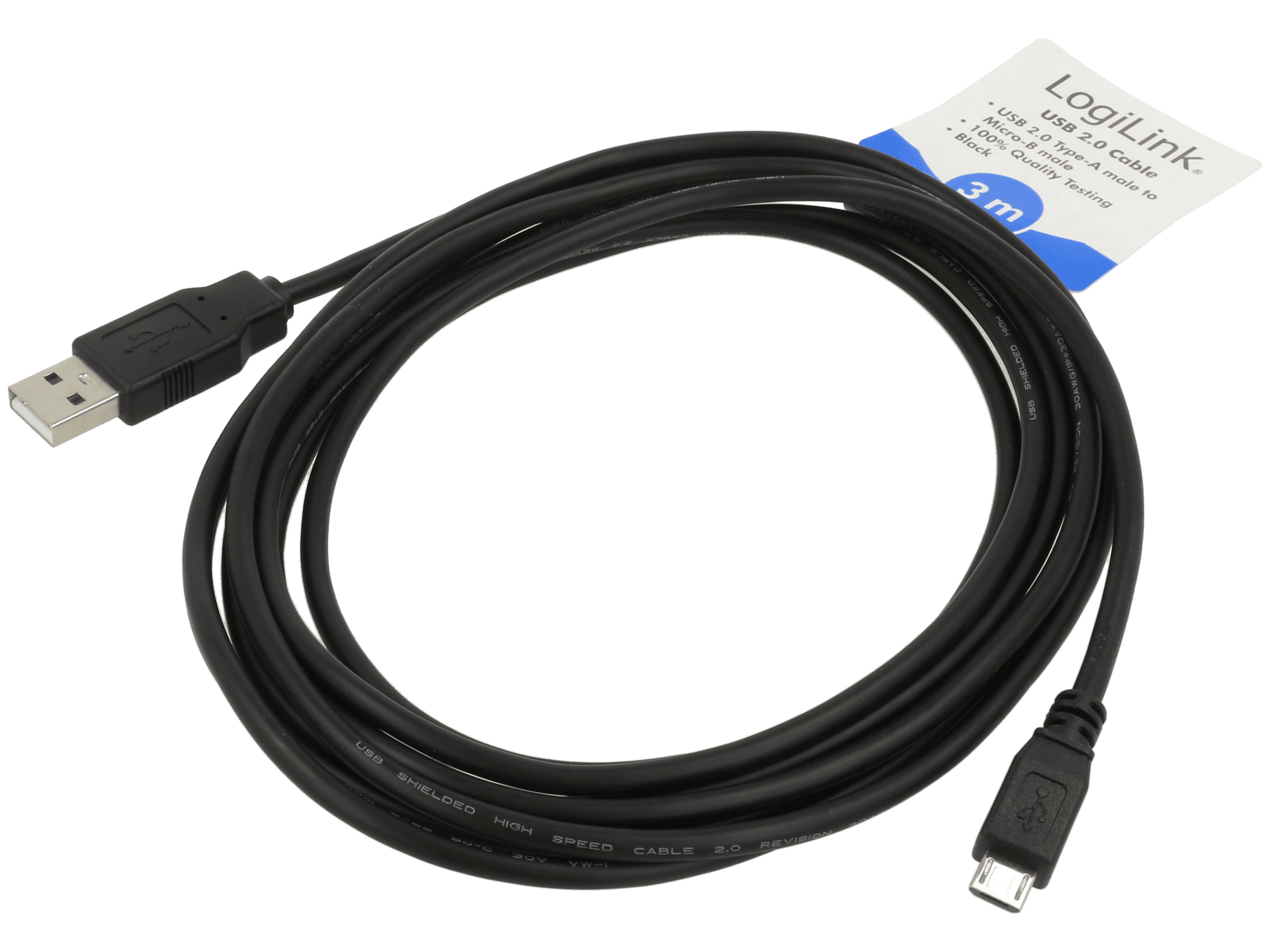 CU0059 USB cable with type A and B plugs for peripheral device connections.