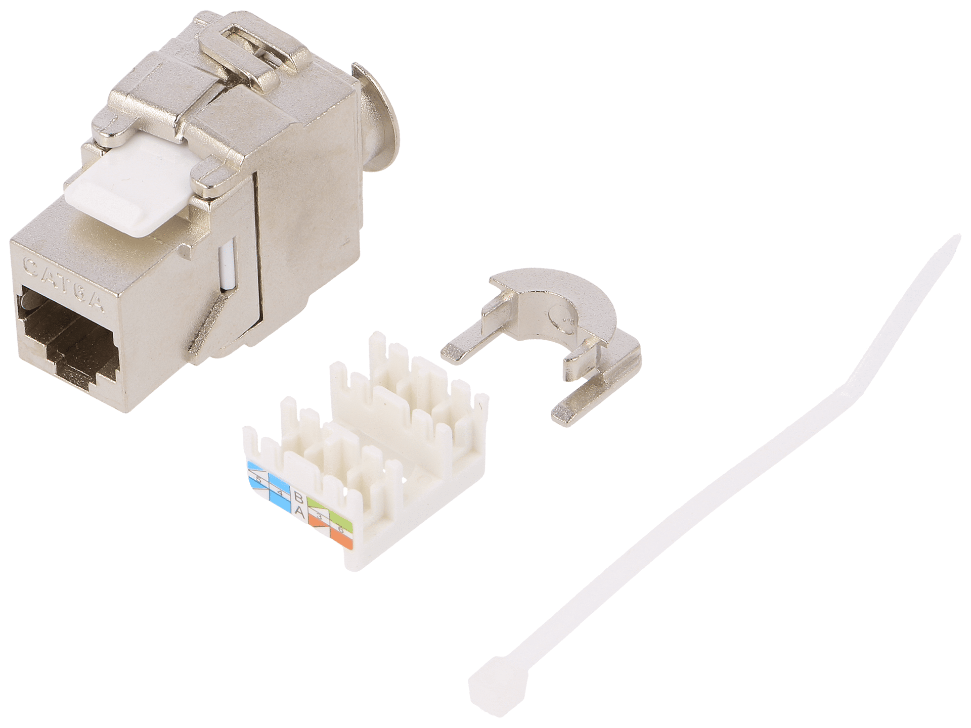 LOG-NK4016 Keystone-type modular RJ45 socket for installation in panels and installation boxes.