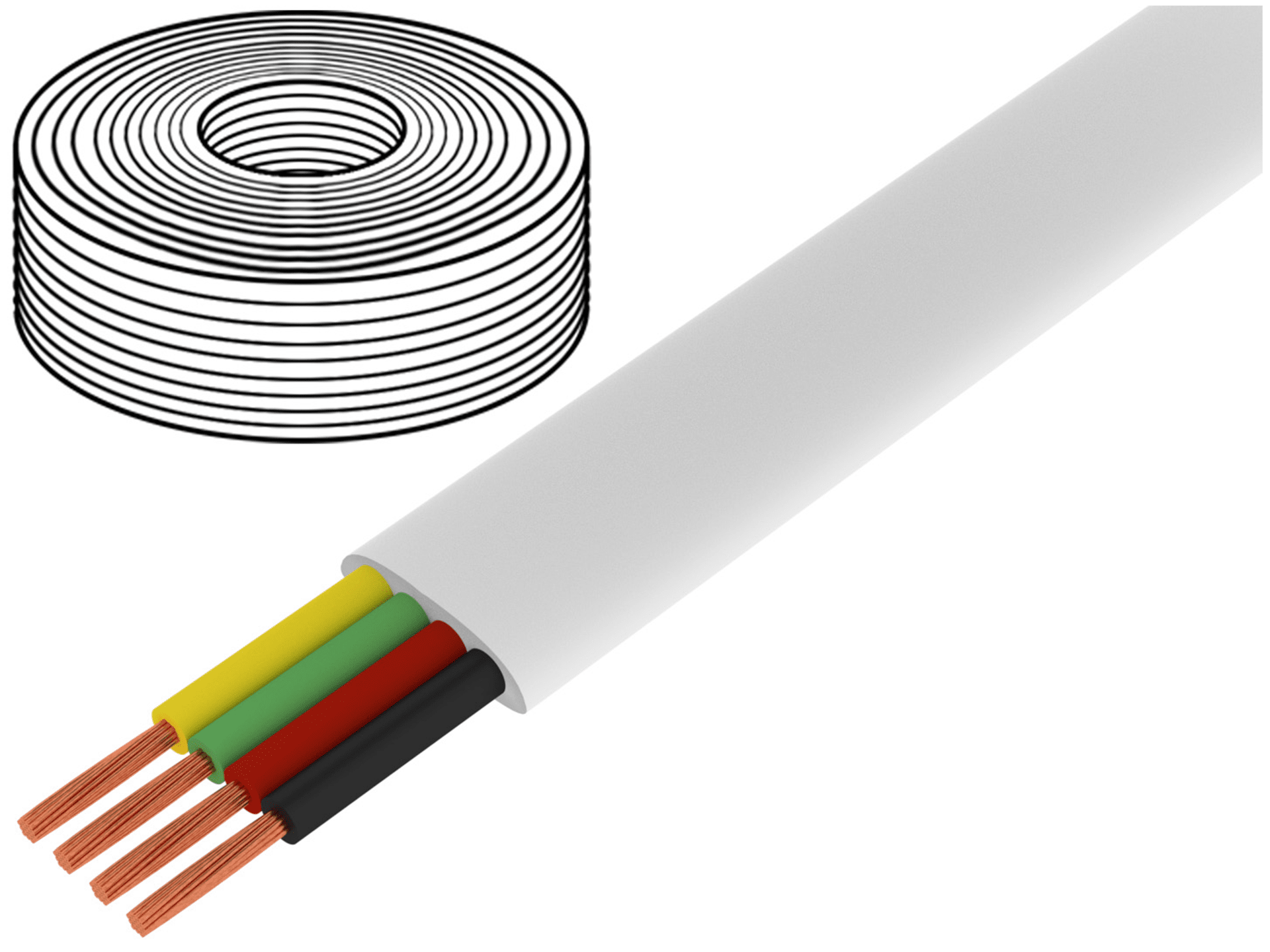 CM04W Multi-core telecommunications cable for telephone installations.