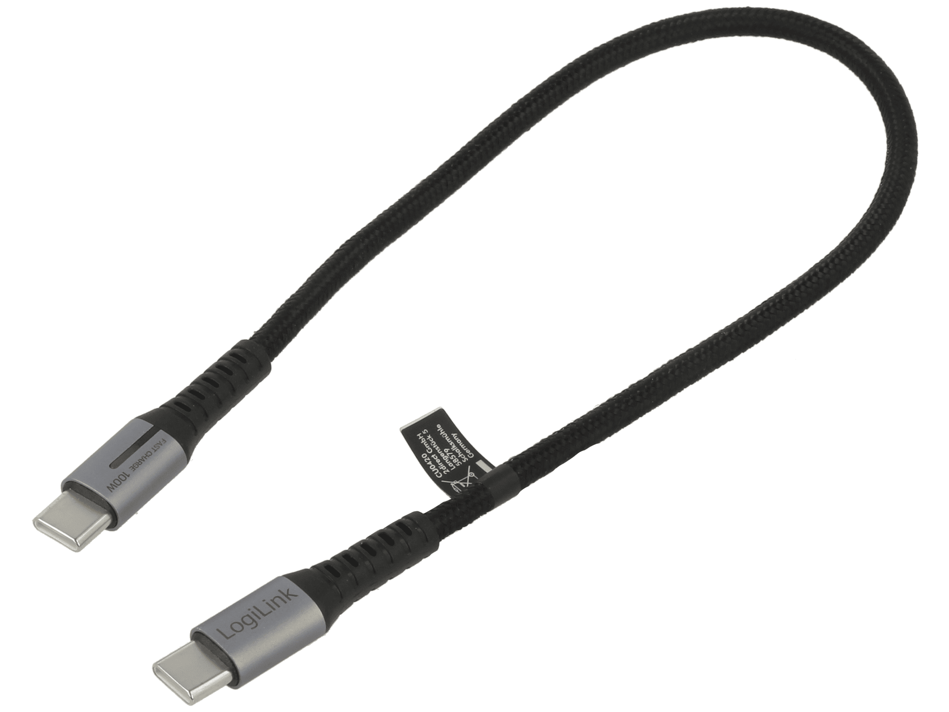 CU0420 USB type C–C cable supporting high-speed data transfer and charging.