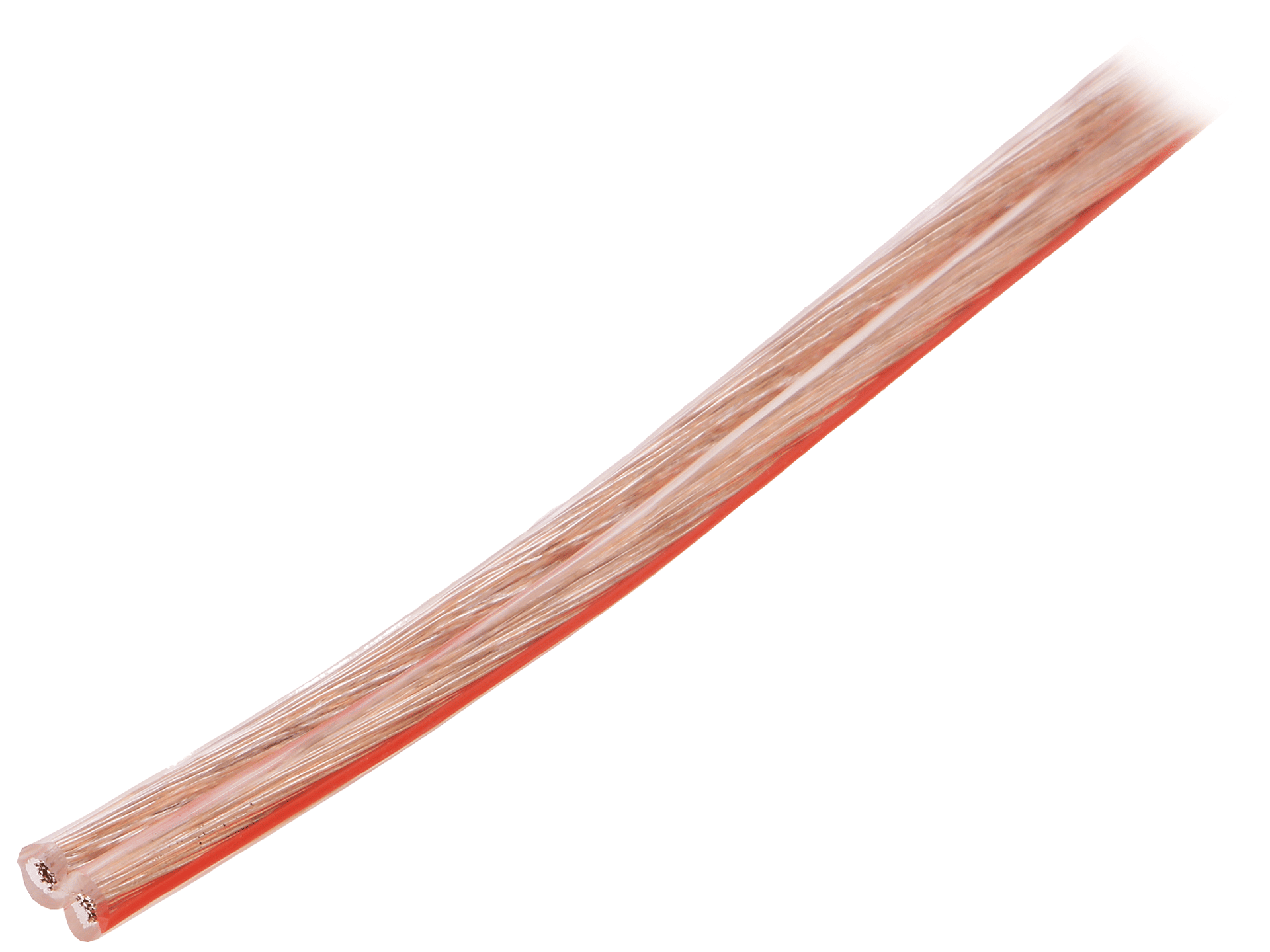 CA1086 Two-core speaker cable CCA in transparent insulation.